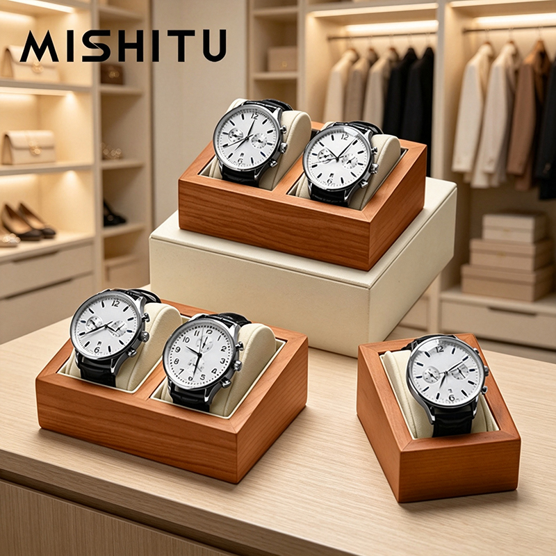 Jewelry And Watches Box - MISHITU 단단한 나무 시계 보관 상자