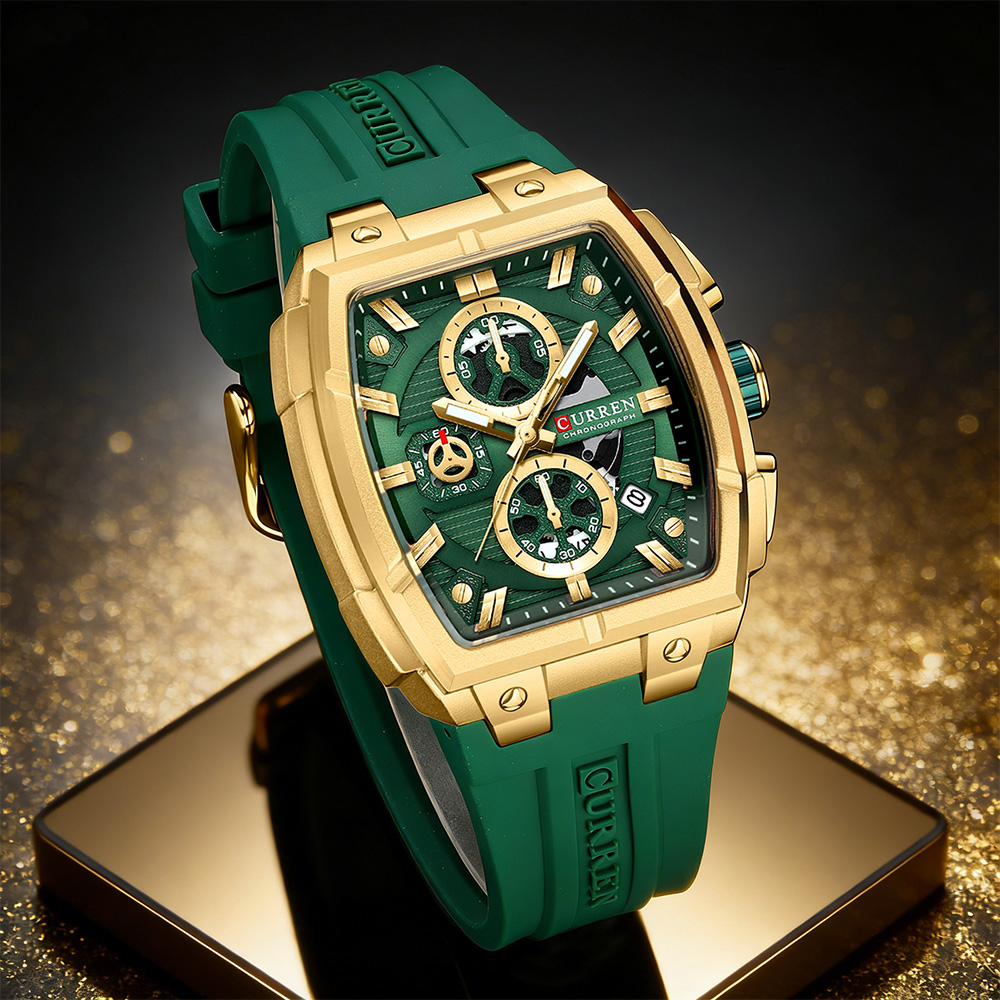 Jewelry Bracelet Watches - CURREN 남성용 럭셔리 빈티지 시계, 실리콘