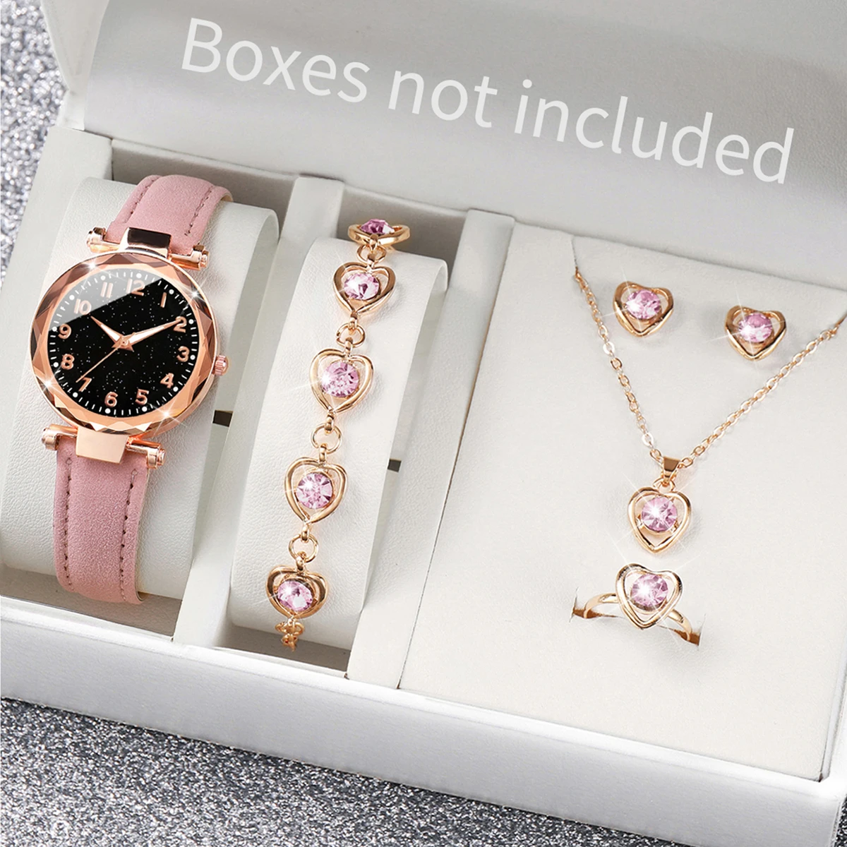 Jewelry Box Watches Bracelets - 5/6PCS 패션 여성 시계 캐주얼 가죽