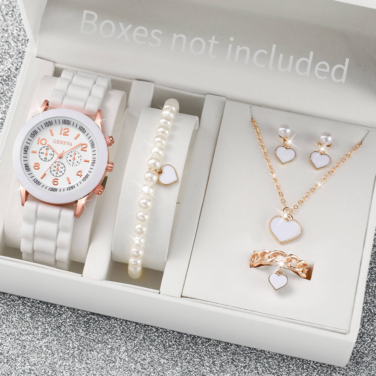 Jewelry Box Watches Bracelets - 5/6PCS 패션 여성 시계 쥬얼리 세트