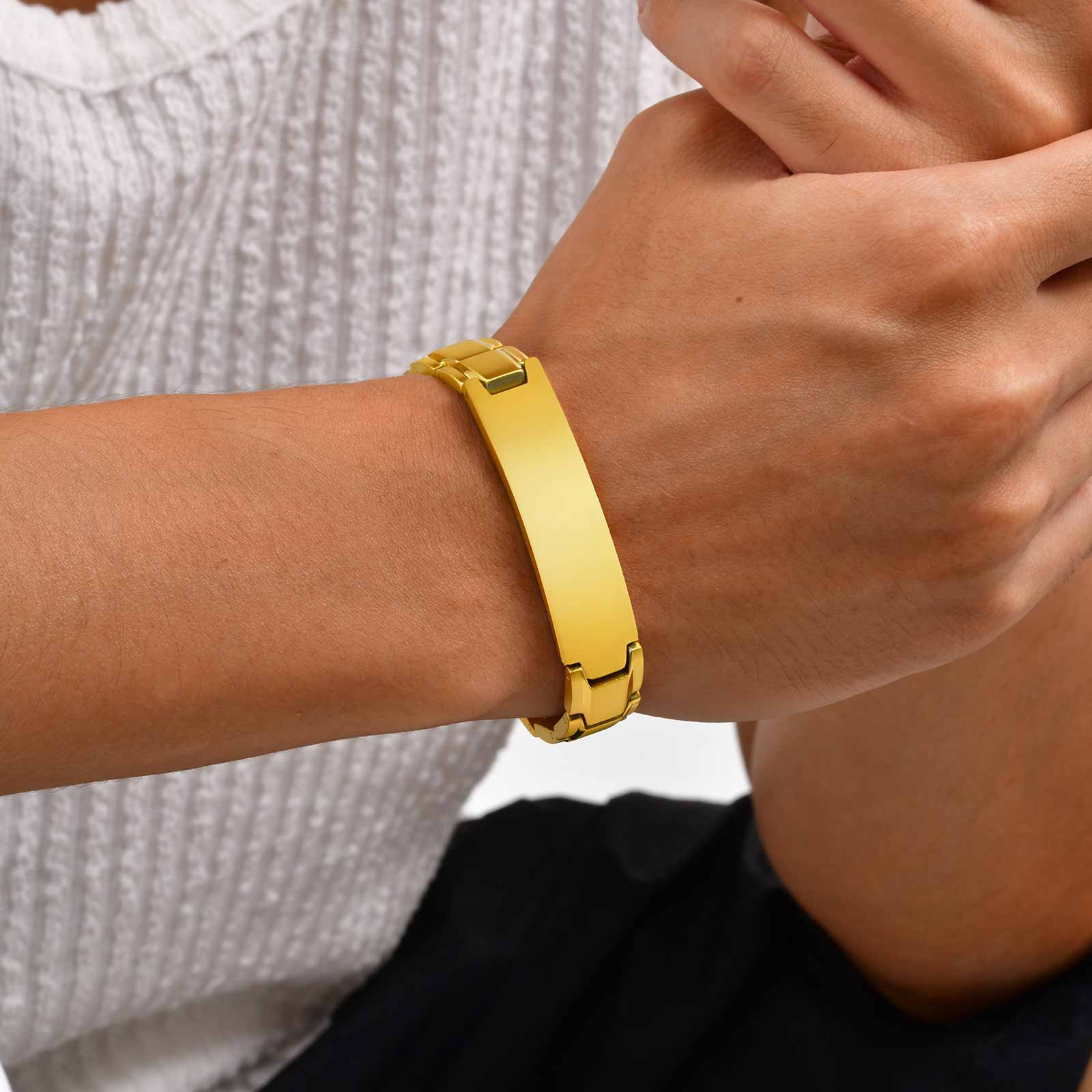 남성용 맞춤 이름 각인 팔찌, 스테인리스 스틸 시계줄  - Jewelry Bracelet Watches 리뷰 및 가격