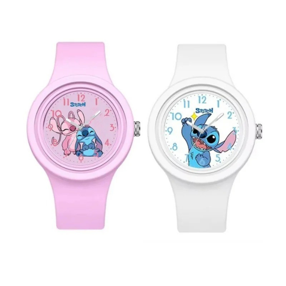 @뉴 스티치 어린이 시계 소녀용 실리콘 스트랩 라운드  - Jewelry Bracelet Watches 리뷰 및 가격