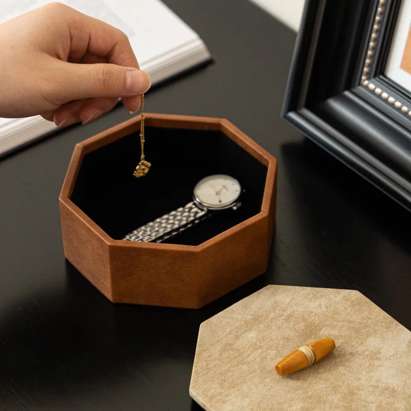 이탈리아 시계 정리함 부드러운 플록 가죽 고급 팔각형  - Jewelry And Watches Box 리뷰 및 가격