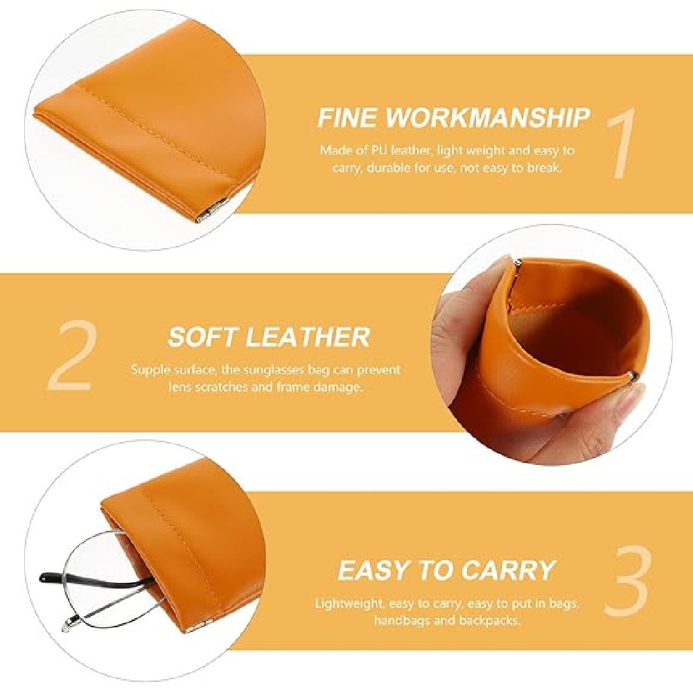 3팩 PU 가죽 수납 파우치, 안경, 메이크업 브러쉬, - Jewelry Eyewear Watches & Accessories 리뷰 및 가격