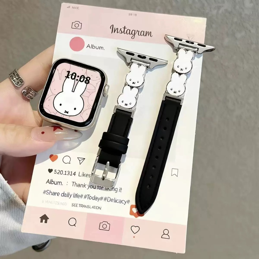 새로운 스타일 카와이 미피 귀여운 애플워치S9 워치밴드 - Jewelry Stores Watches 리뷰 및 가격