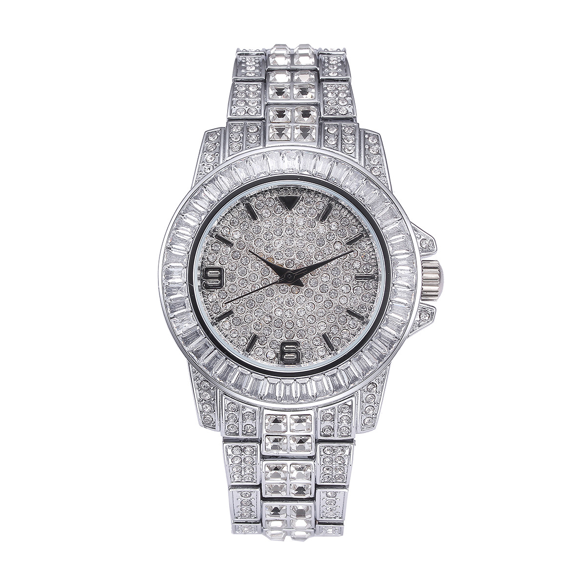 럭셔리 풀 스톤 쿼츠 시계 남녀 힙합 골드 패션 손목시 - Jewelry Bracelet Watches 리뷰 및 가격