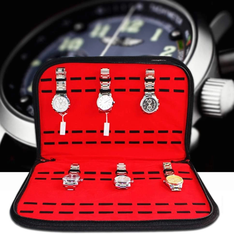 20 슬롯 시계 보관 가방 편리한 여행용 시계 파우치  - Jewelry And Watches Box 리뷰 및 가격