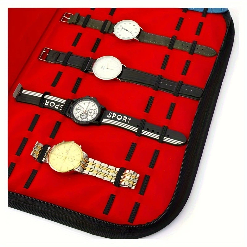 20 슬롯 시계 보관 가방 편리한 여행용 시계 파우치  - Jewelry And Watches Box 리뷰 및 가격