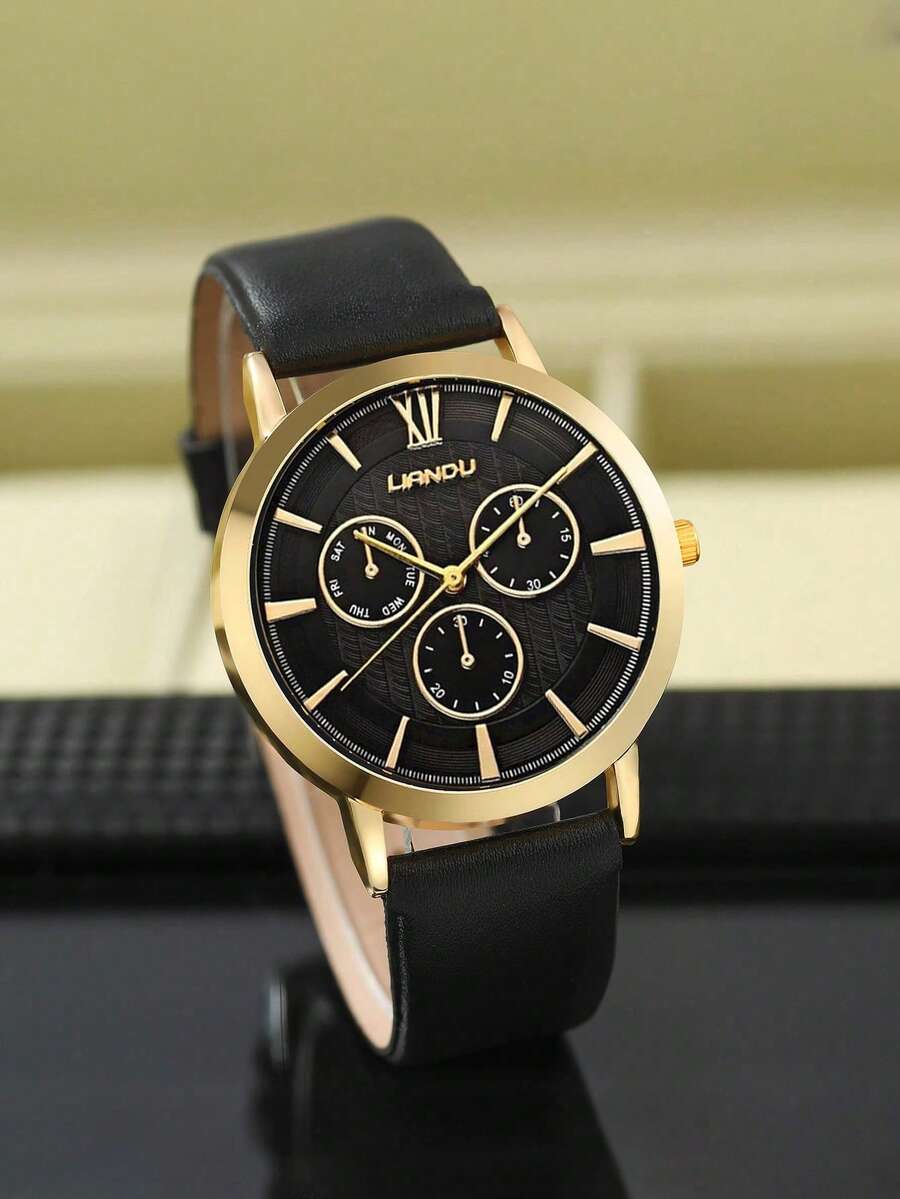 리안두 리안두 1세트 남성 패션 캐주얼 쿼츠 라운드 다 - Jewelry Bracelet Watches 리뷰 및 가격
