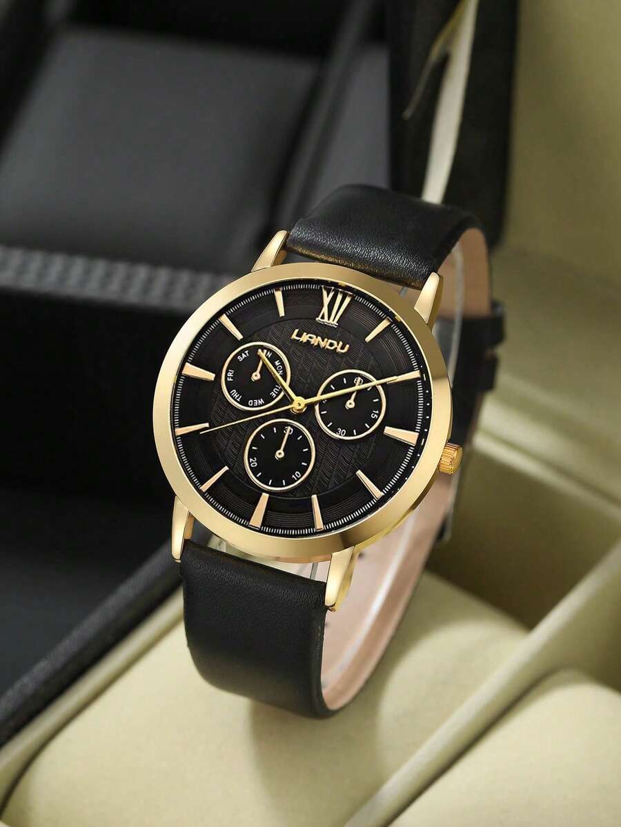 리안두 리안두 1세트 남성 패션 캐주얼 쿼츠 라운드 다 - Jewelry Bracelet Watches 리뷰 및 가격