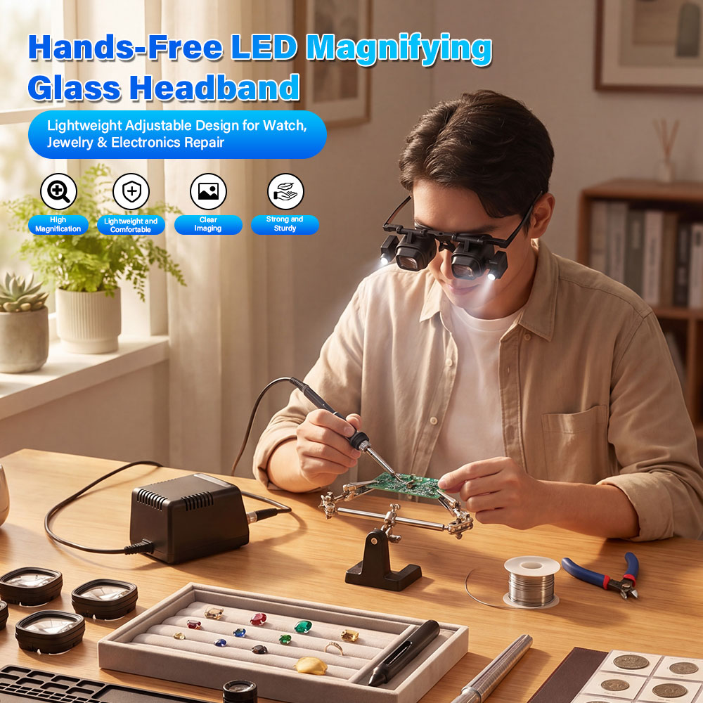 휴대용 2X-24X 헤드밴드 돋보기, 시계 및 보석 수 - Jewelry Eyewear Watches & Accessories 리뷰 및 가격