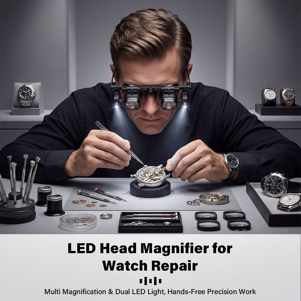 휴대용 2X-24X 헤드밴드 확대경, 시계 및 보석 수 - Jewelry Eyewear Watches & Accessories 리뷰 및 가격
