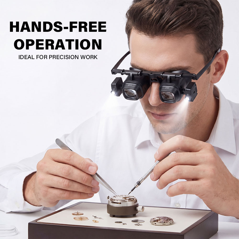 휴대용 2X-24X 헤드밴드 확대경, 시계 및 보석 수 - Jewelry Eyewear Watches & Accessories 리뷰 및 가격