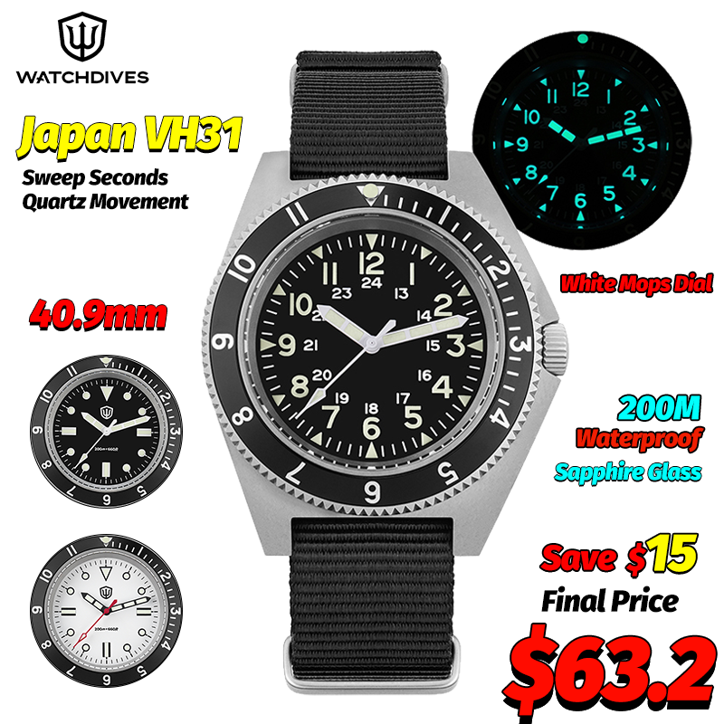 Watchdives WD1972 쿼츠 시계 사파이어 빛 - Jewelry And Watches Box 리뷰 및 가격