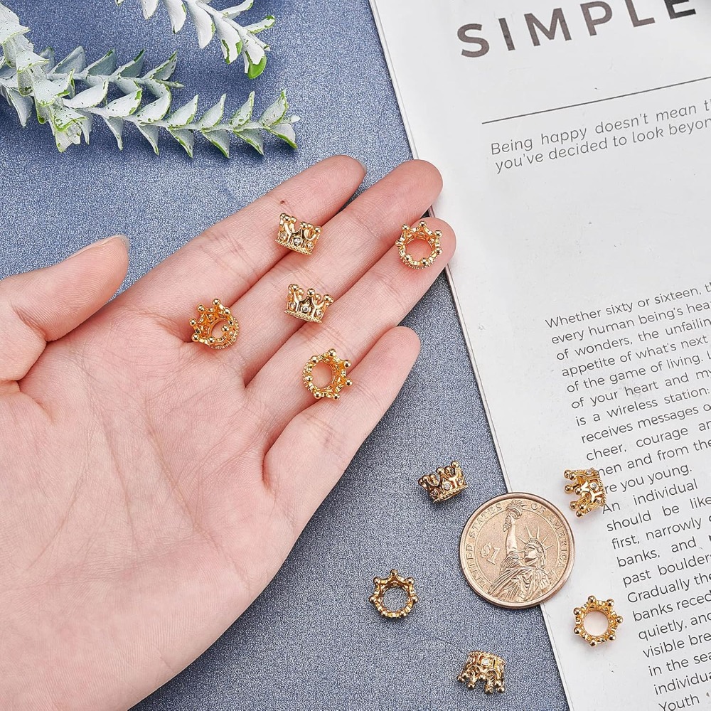 10 Pcs 큐빅 지르코니아 포장 킹 크라운 비즈 11 - Charm Bracelet Beads 리뷰 및 가격