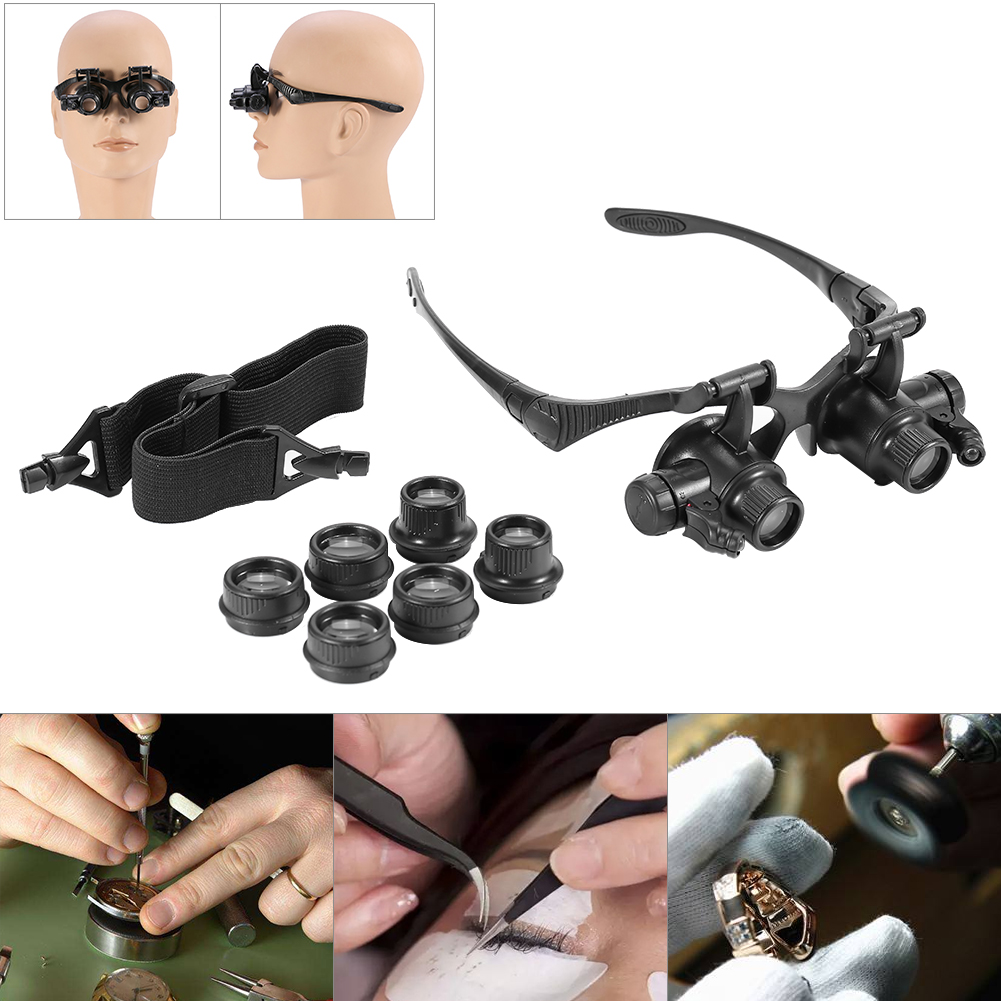 헤드 루페 신형 헤드 착용 확대경 더블 아이 주얼리 시 - Jewelry Eyewear Watches & Accessories 리뷰 및 가격