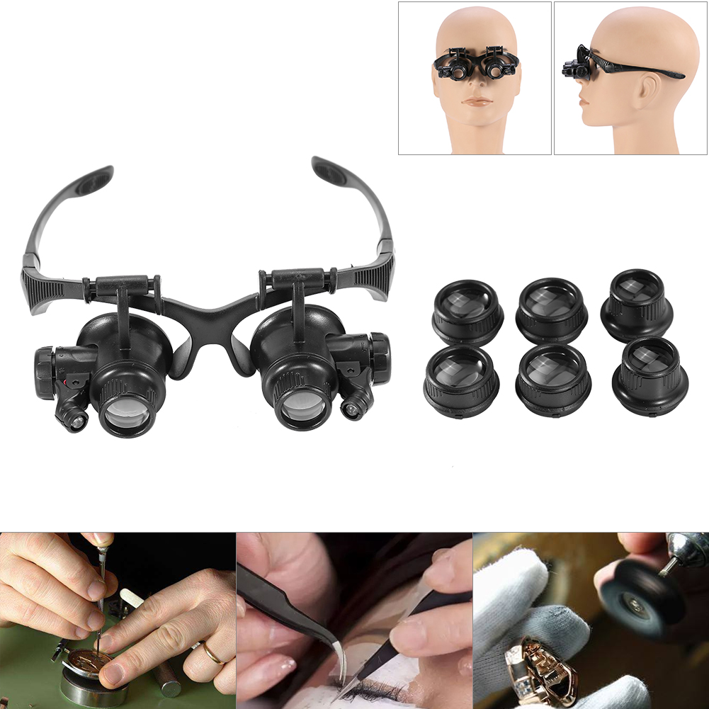 헤드 루페 신형 헤드 착용 확대경 더블 아이 주얼리 시 - Jewelry Eyewear Watches & Accessories 리뷰 및 가격